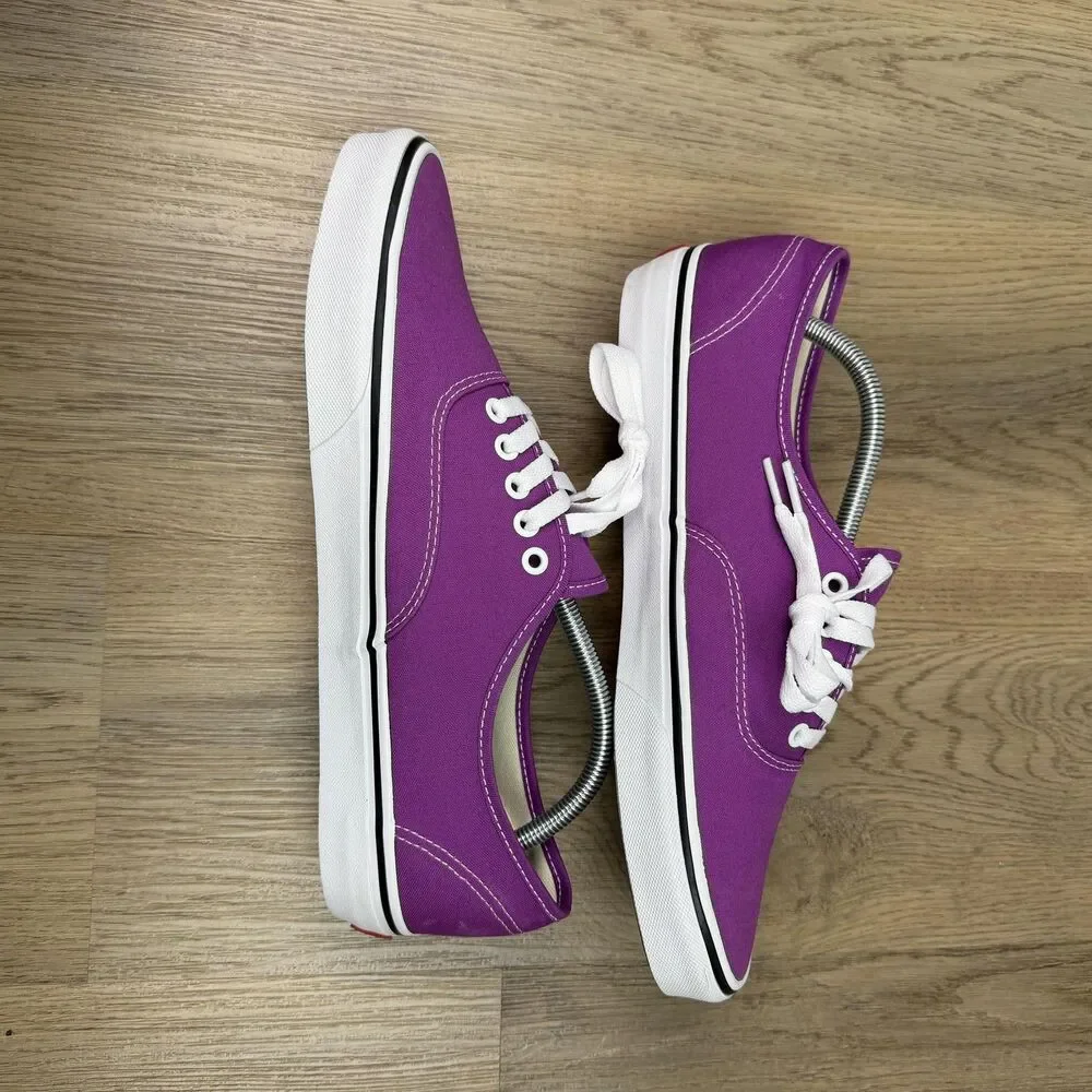 Vans Authentic Shoes Mens Size 11.5 Purple Canvas Low Top Casual Skate Sneakers